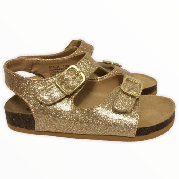 Nina glitter gold sandals Toddler 7 - Picture 3 of 8
